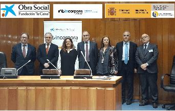 Equipo directivo y responsables de la Fundaci&#243;n &#8220;la Caixa&#8221; y de Trabajo Penitenciario y Formaci&#243;n para el Empleo